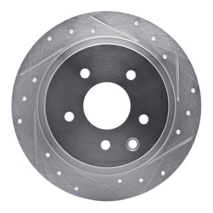 Nissan Maxima Brake Rotor (1) - Rear Right - R1 Concepts - Drilled & Slotted - Silver - `02-`25 Nissan Maxima Brake Rotor (1) - Rear Right - R1 Concepts - Drilled & Slotted - Silver - `02-`25